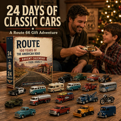 Route 66 Centennial Advent Calendar – 24 Days of American Road Legends | 1926–2026 Collector’s Edition