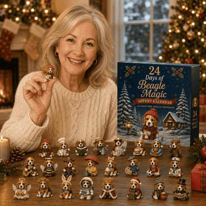 Beagle Magic Advent Calendar 2026 – 24 Days of Unique Beagle Miniature Collectibles, 24 Cute Holiday
