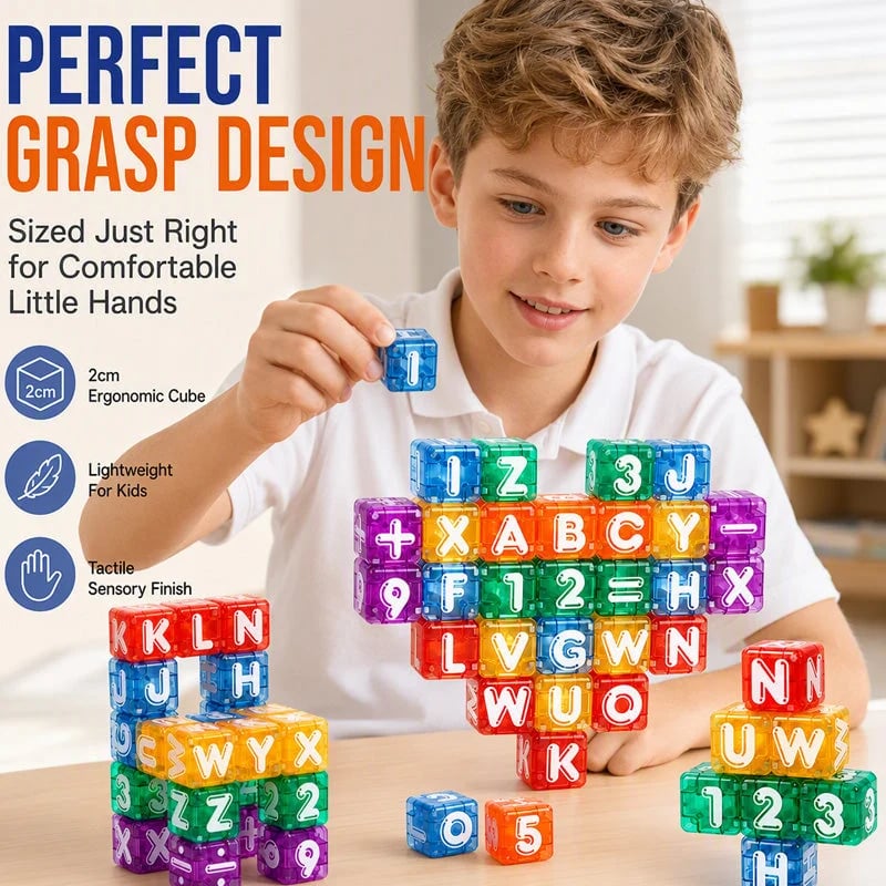 🔥Last Day 49% OFF !! ⏰Magnetic Alphabet Number Cubes for Children