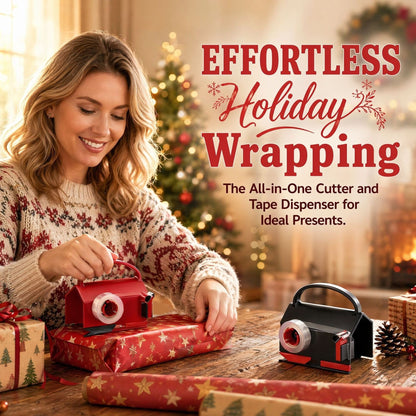 Hot Sale 🎁 2-in-1 Wrapping Paper Cutter & Tape Dispenser Kit