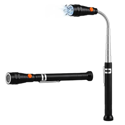🔦Extendable Magnetic Pickup Tool with LED Flashlight, Telescoping Magnet Retriever for Car Repair