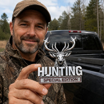 ⭐ HUNTING Special Edition 3D Chrome Metal Car Emblem