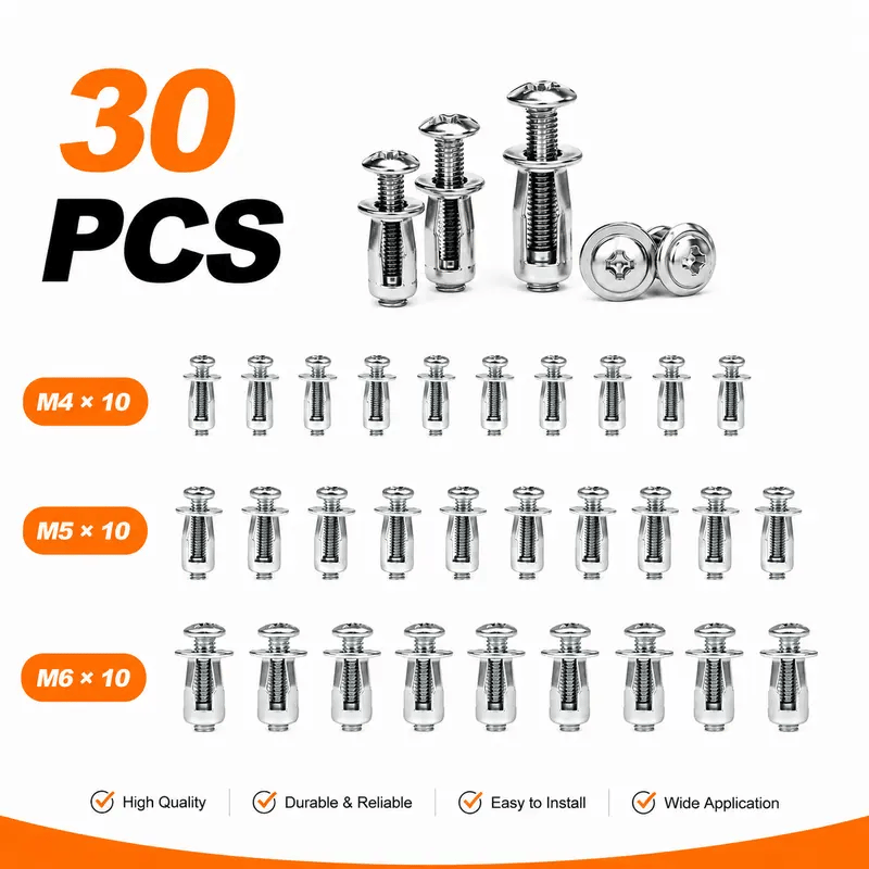 Hollow Wall Anchors & Molly Bolt Set
