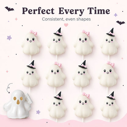 👻 Ghost Cake Pop Mold | Reusable Food-Safe Mold for Cute Spooky Treats, Parties & Creative Baking 🎃✨