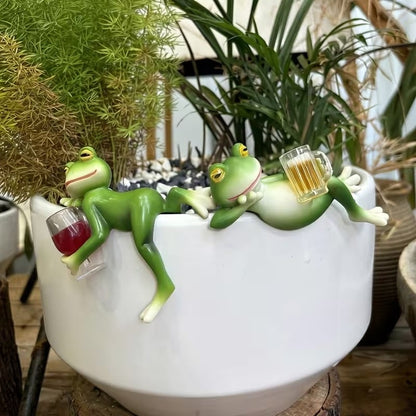 🎁🎉Only $23.99 This Week🌟🐸Garden Potted Plant Ornament: Drinking Frog🌹