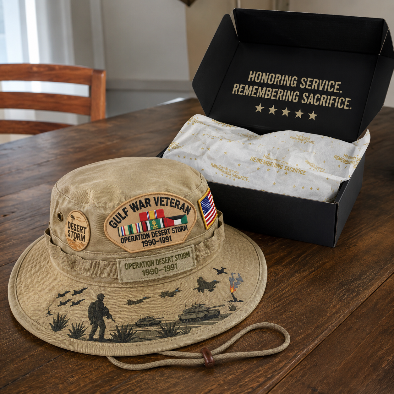 🇺🇸 Last Day Promo: 69% OFF 🎖️ - Gulf War Veteran Desert Storm Tribute Boonie Hat