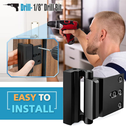🔒Home Security Door Lock, Childproof Reinforcement Door Lock, Anti‑Intrusion Safety Door Latch for Bedroom Apartment