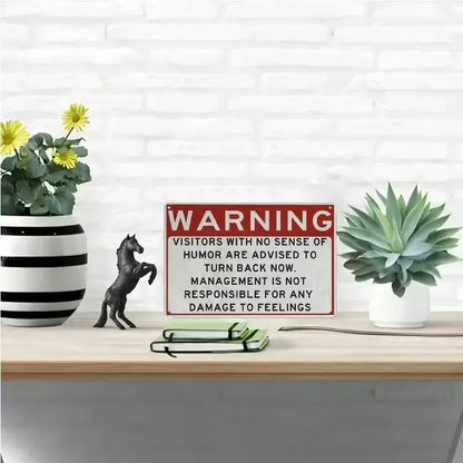 🚨 Warning Sign! Humor Zone Metal Wall Art Sign🪧🔥