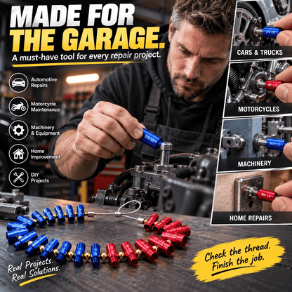 🔩 26-Piece Nut & Bolt Thread Gauge Set