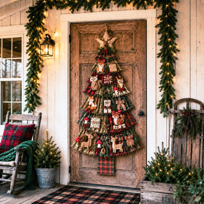 ⏳ Last Day 49% OFF – 🎄Beginner-Friendly DIY Oversized Patchwork Christmas Tree Door Hanging Kit | Complete Kit with All Tools & Step-by-Step Guide Included 💕