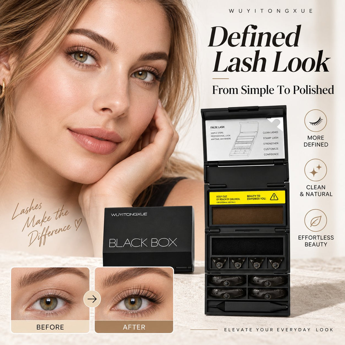 3-in-1 Kit: Eyeliner and Lower Lash Stamp