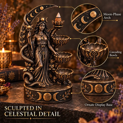✨ Enchanted Goddess Backflow Incense Burner – Mystical Home Decor