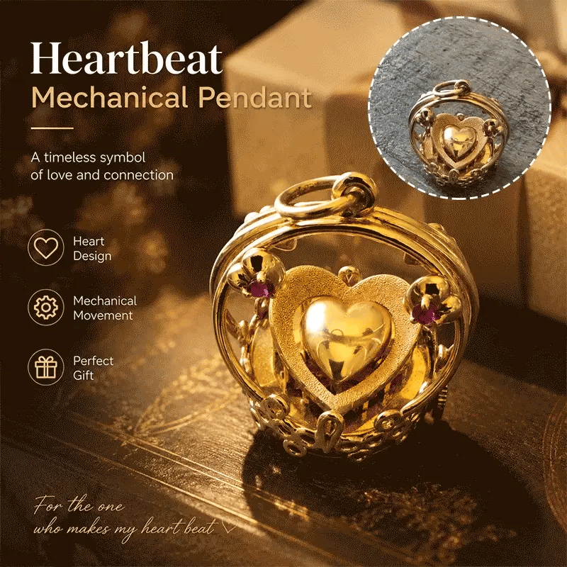 ❤️‍🔥⚙️Heartbeat mechanical pendant - ✨Heart Design × Mechanical Aesthetic