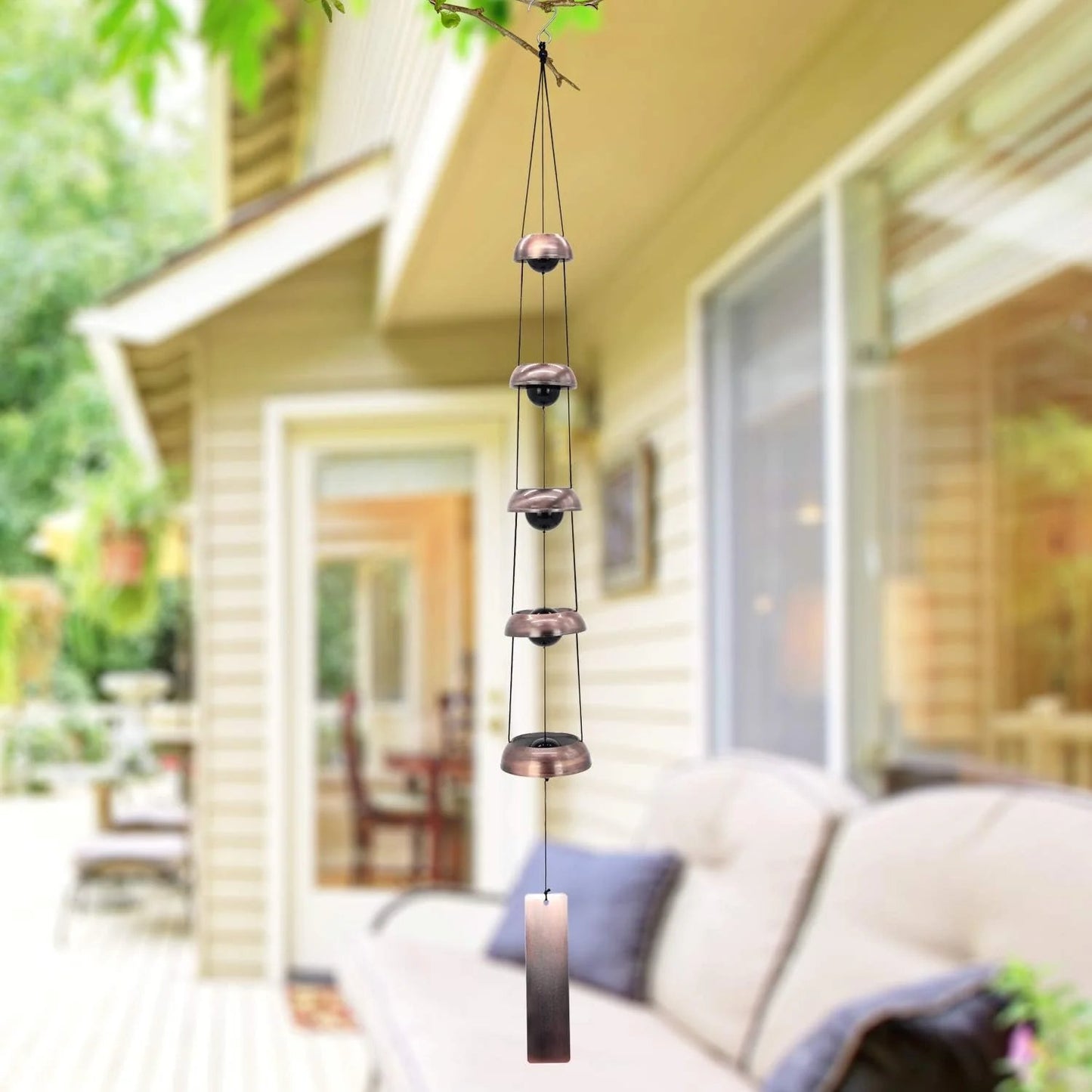 🔔 Quintet Brass Wind Chimes (35-inch)