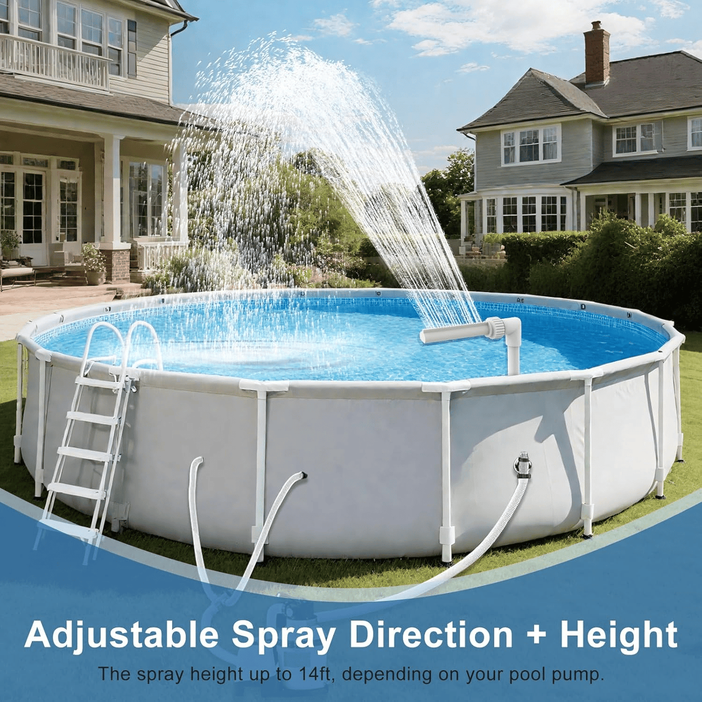 💥Summer Hot Sale 49% off - Pool Fountain for Above-ground Pool & Inground Pool Outdoor Waterfall Spray Installation