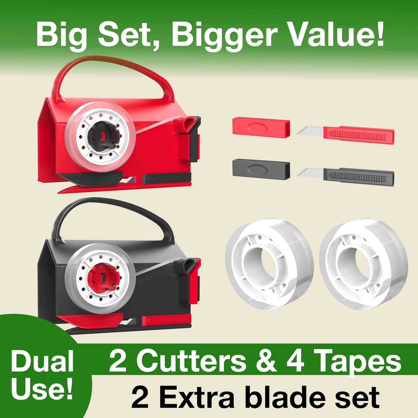 Wrapping Paper Cutter & Tape Dispenser Dual Use