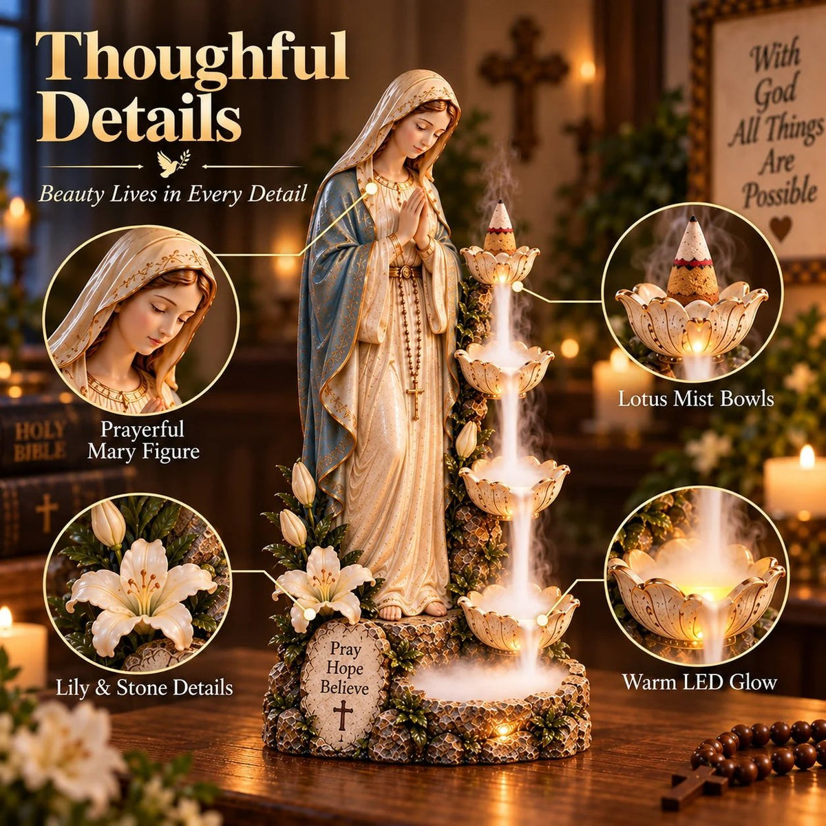 ✨ Faith-Inspired Backflow Collection™ – Peaceful Christian Home Decor