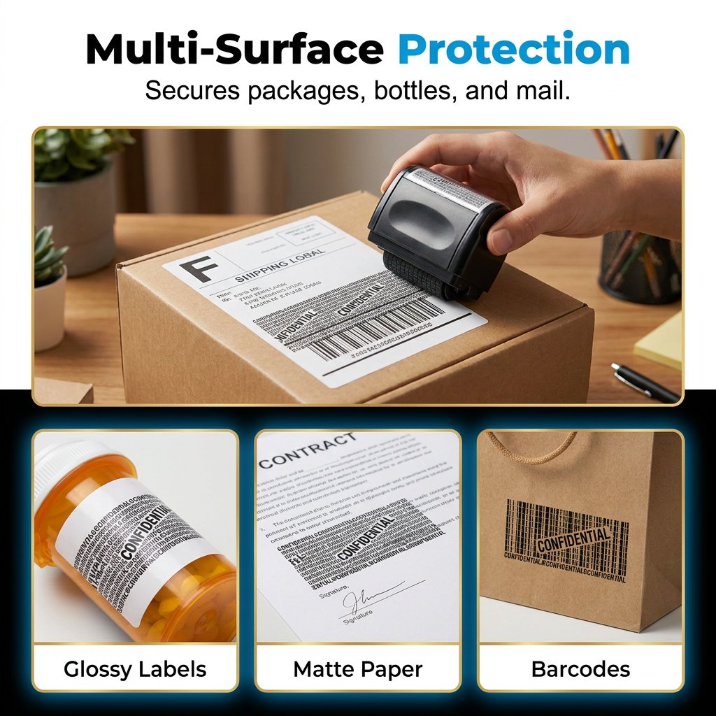 🔥🔥SALE 48% OFF!!-Privacy Protection Security Roller Stamp — Address & Billing Info Blocker, Home & Office Mailing Essentials 100m Long-Lasting Roll