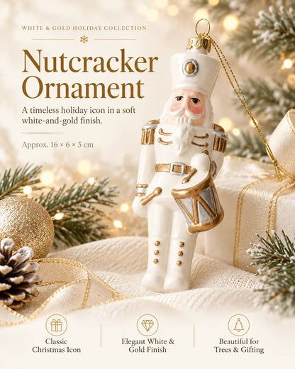 Timeless White & Gold Christmas Ornament Collection