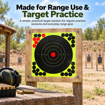 🎯 8' Peel-and-Stick Shooting Targets – 100-Pack Bullseye Stickers