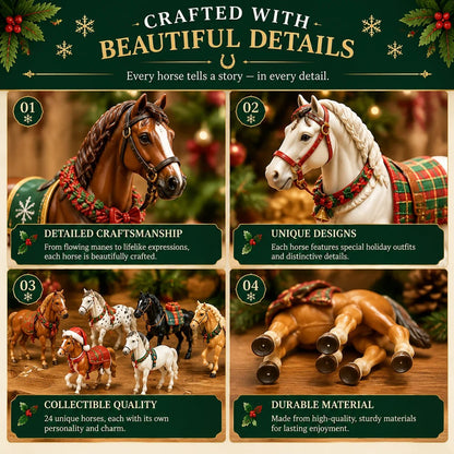 🐴 🎄 Christmas Horse Advent Calendar - 🎁💕24 Days of Horse Friends & Holiday Memories(📦Buy 2 Free Shipping)