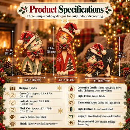🎄 Vintage Christmas Cards with LED Lighting – 3 Designs | Warm White Light and Remote Control
