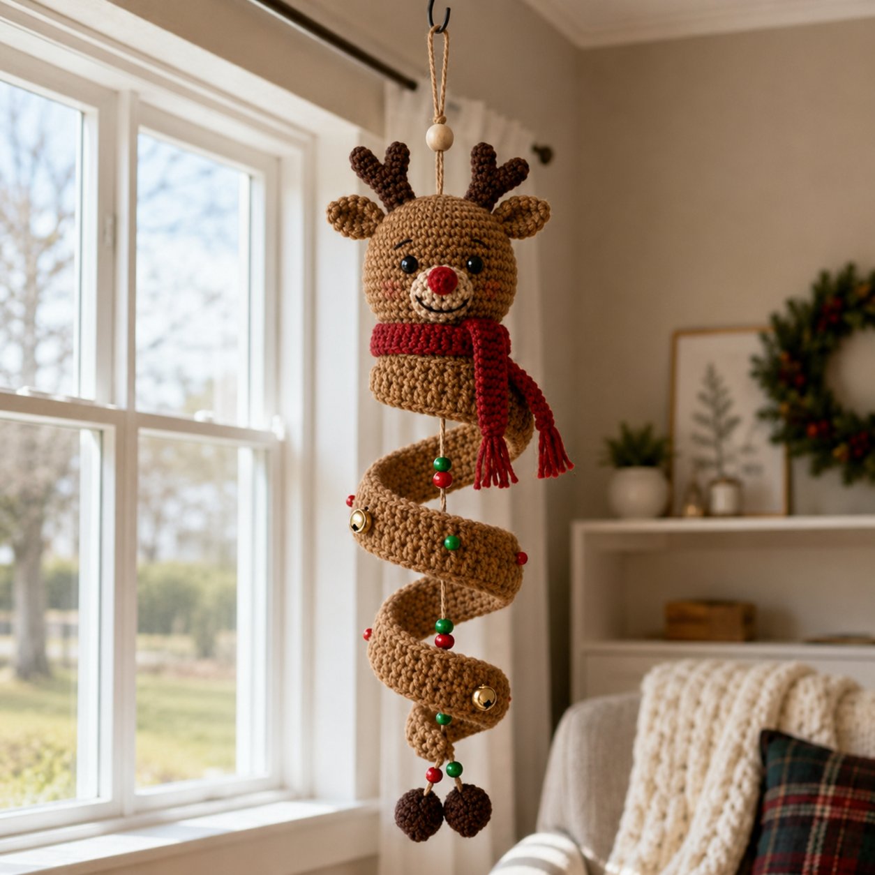 Crochet Christmas Spiral Ornament DIY Kit