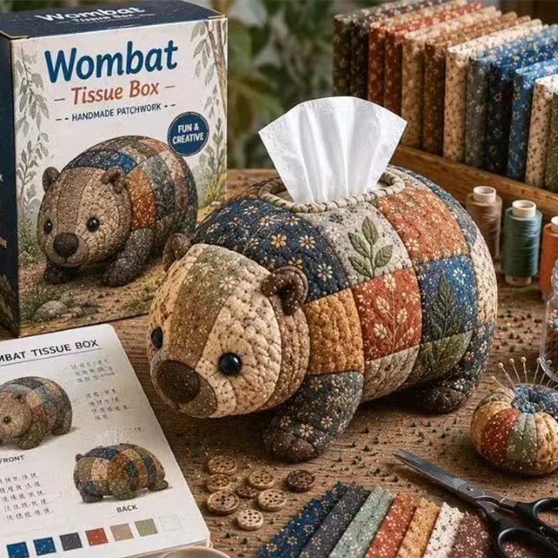 💥[LIMITED TIME 50% OFF]🔥 DIY Dieren Tissuehouder Set | Koala/Otter/Wombat etc. 5 Stijlen | Inclusief Stoffen & Accessoires | Handgenaaid | Woondecoratie
