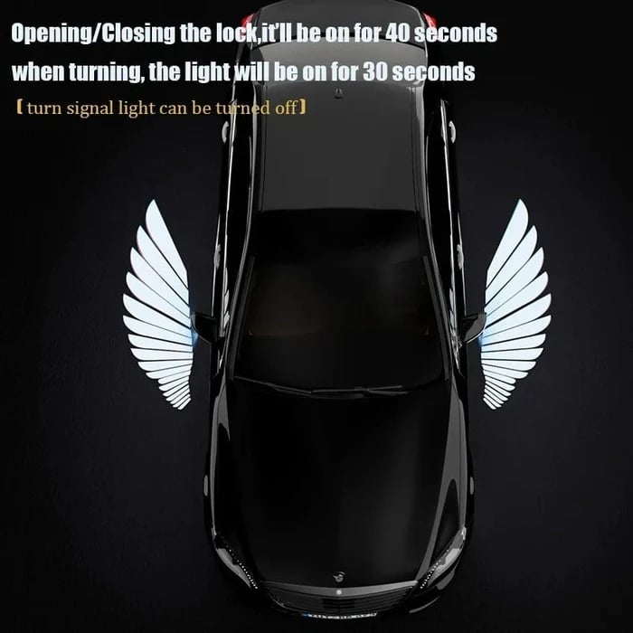 LED Light Car Angel Wings