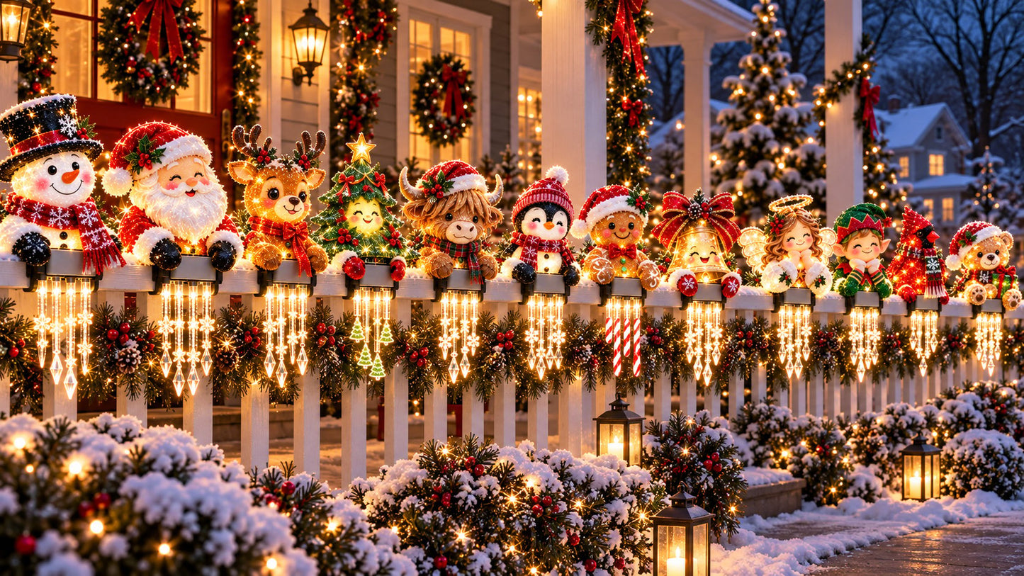 🎄Christmas Character Railing Lights😍