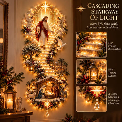 ✨ Last Day – 60% Off!✨ Jesus Light Of Heaven Christmas Wall Hanging✝️