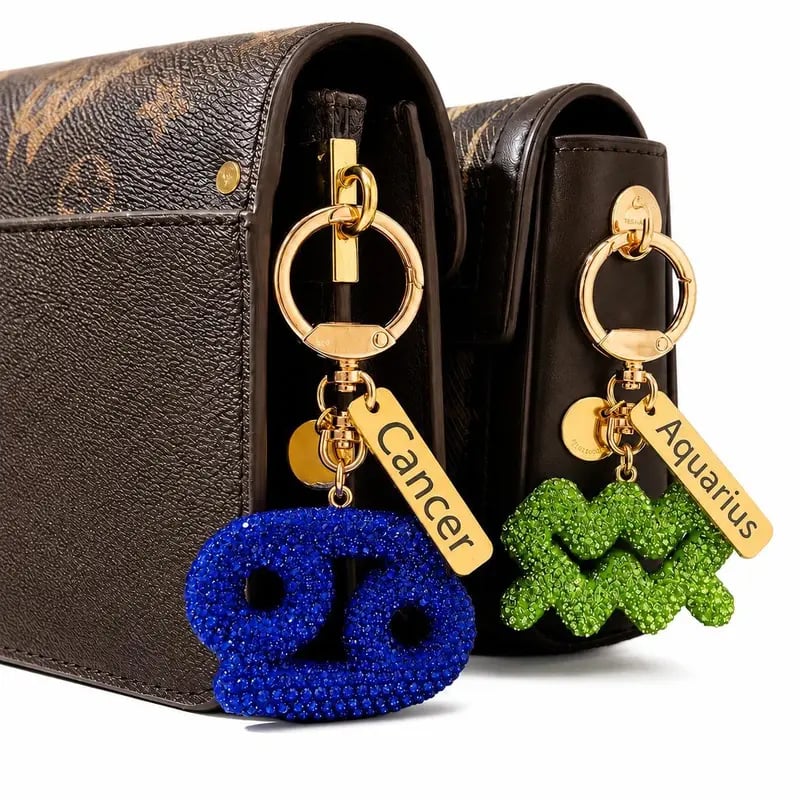 🔥LAST DAY 49% OFF-  Zodiac Bedazzled Bag Charm & Keychain