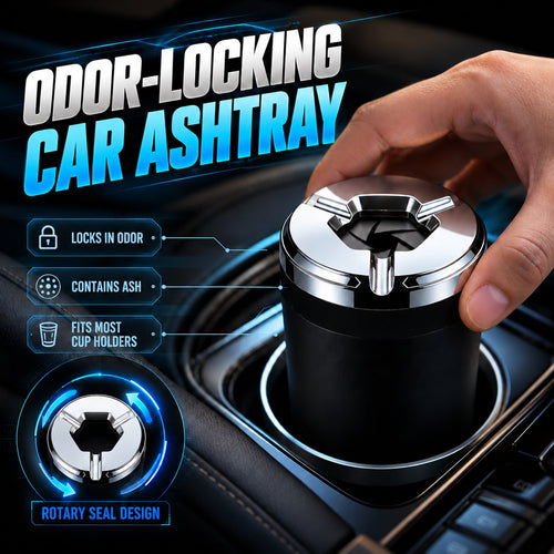 🚗 Rotating-Seal Metal Car Ashtray | 3 Current Styles