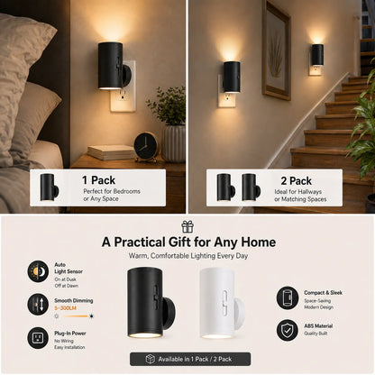 💡 Wireless Cylinder Wall Light — Cozy Glow Anywhere, No Wiring Needed! ✨🏠