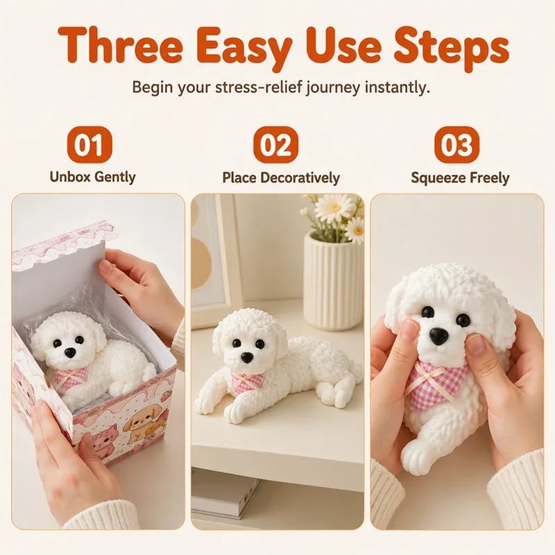 🧸 ! 🐶 Cuddly plush dog – stress-relieving, soft, and cute ✨