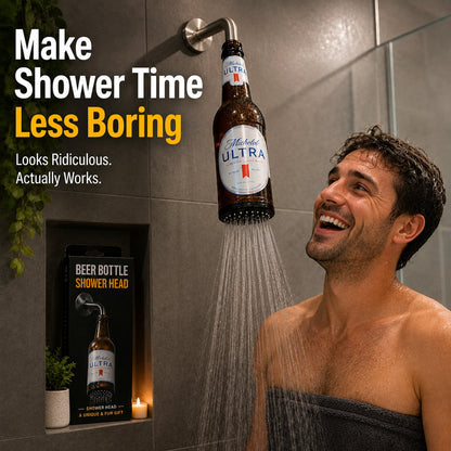 🍺 Beer Bottle Shower Head — 2 Fun Styles, One Hilarious Gift