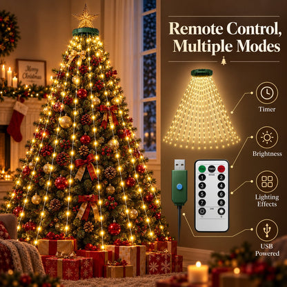 🎄 Christmas Tree Cascade Lights