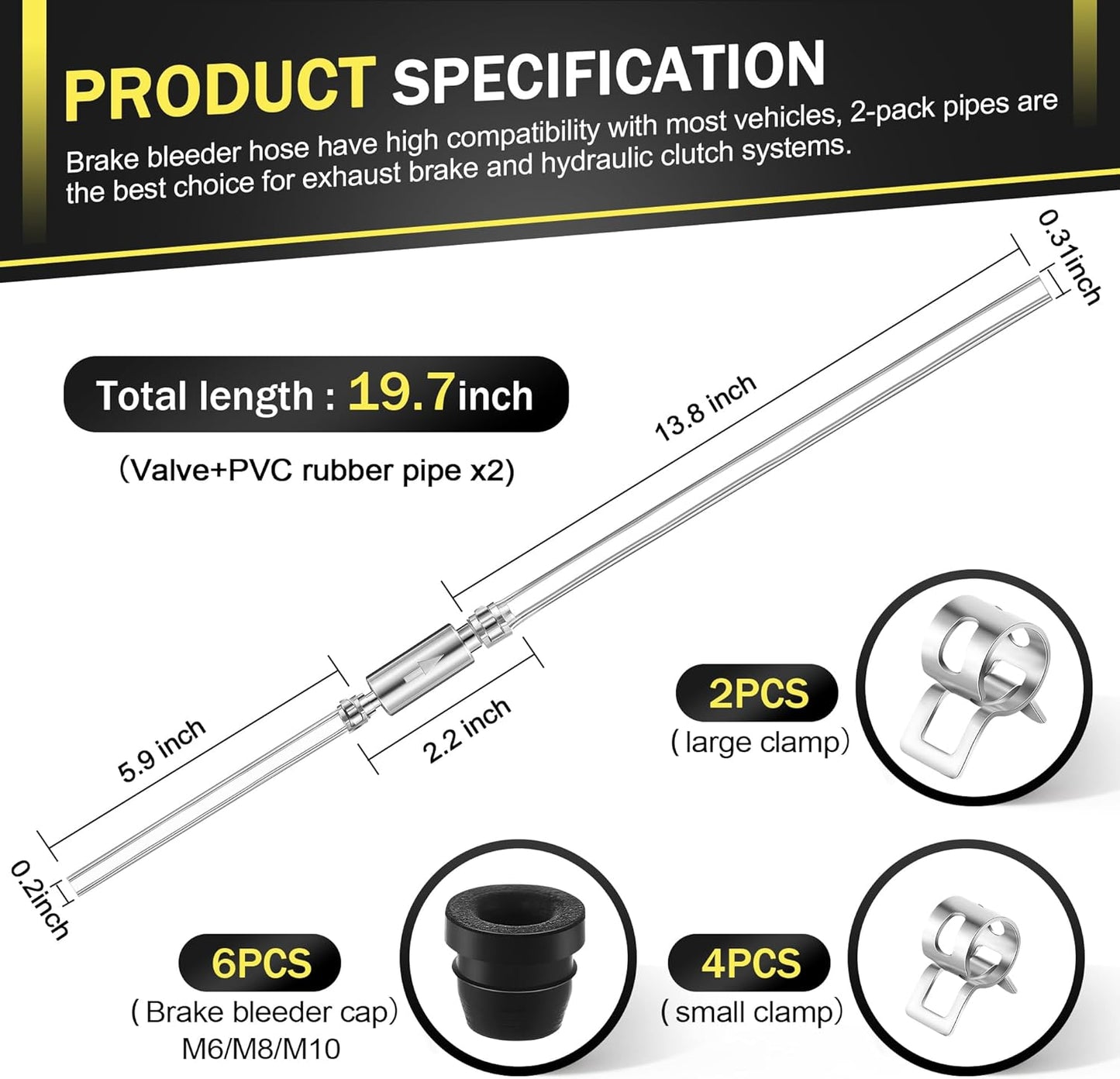 🔥Buy 1 Get 1 Free🔥Brake Bleeder Hose - One Way Check Valve Tube Bleeding Tool Kit For Car Motorcyle Clutch