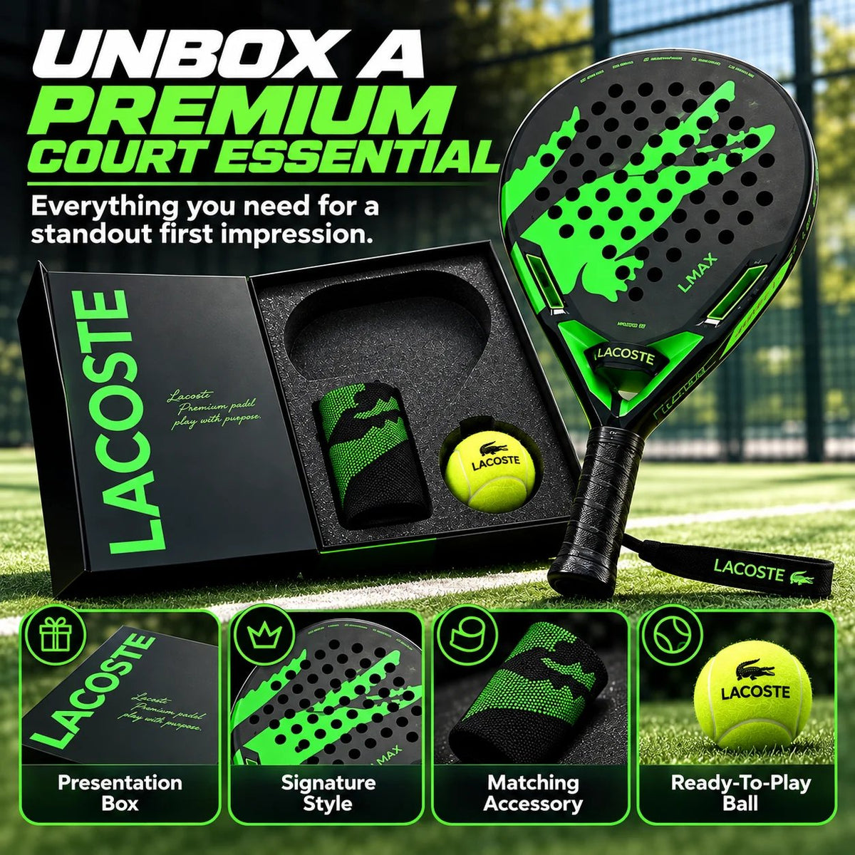 🎾 Premium Padel Racket Set – Court-Ready Gift Box Set