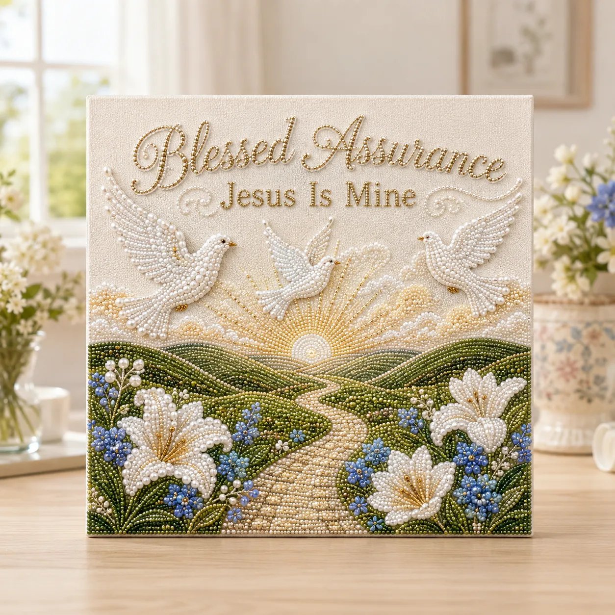 ⏳ Last Day 49% OFF – ✝️ Beginner-Friendly Sacred Hymn Pearl Art Kit Collection | Luxury Christian Hymn Artwork with Scratch-Resistant Non-Fading Pearl Beads DIY Faith-Inspired Decor 🙏✨