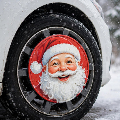 🔥HOT SALE🔥Christmas Car Wheel Covers – Festive Character Hubcap Covers, Set of 4