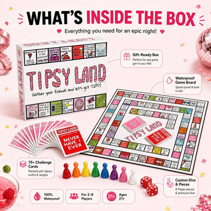 🎉🔥Tipsy Land Adult Drinking Board Game
