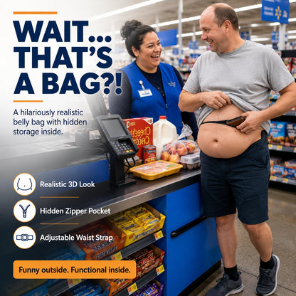 ✨🤣 Hidden-Storage Fake Belly Waist Bag