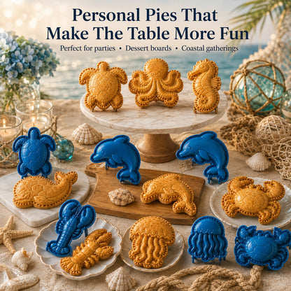 ⏳ Last Day 49% OFF – 🌊 8-Design Ocean Filled Pie Press Collection | Reusable Hinged Molds for Cutting, Filling, Shaping & Sealing Marine-Themed Hand Pies 🥧✨