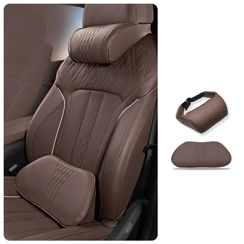 ⭐Premium Car Seat Headrest & Lumbar Support Cushion