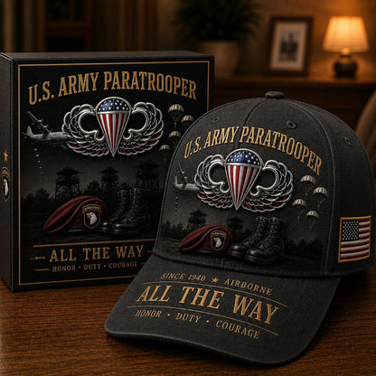 🪂U.S. Army Paratrooper “All the Way” Tribute Cap