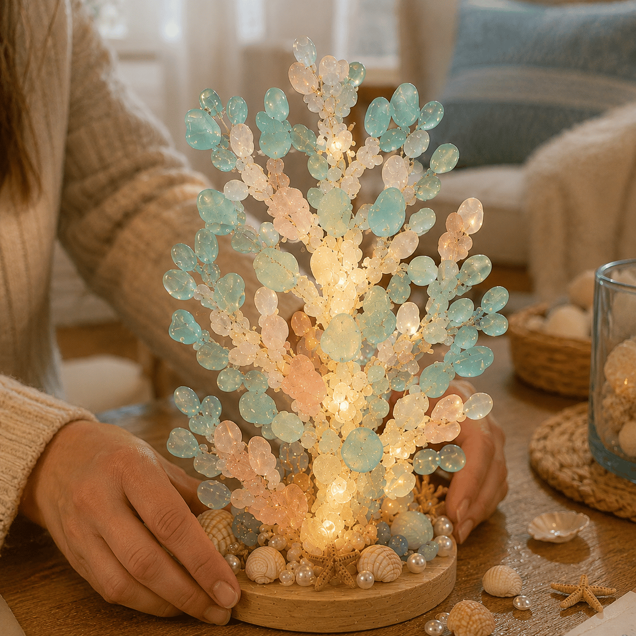 ⏳ Last Day 49% OFF – 🌅 Beginner-Friendly DIY Sunset Coast Sea Glass-Style Light Kit Collection | Complete Kit with Sea Glass-Style Pieces, LED Lights & Step-by-Step Guide Included 💕