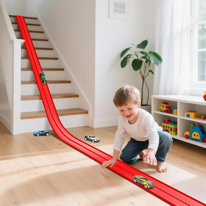 🔥Flex Tracks 15Ft for Kids, STEM Flexible Race Car Ramp Track