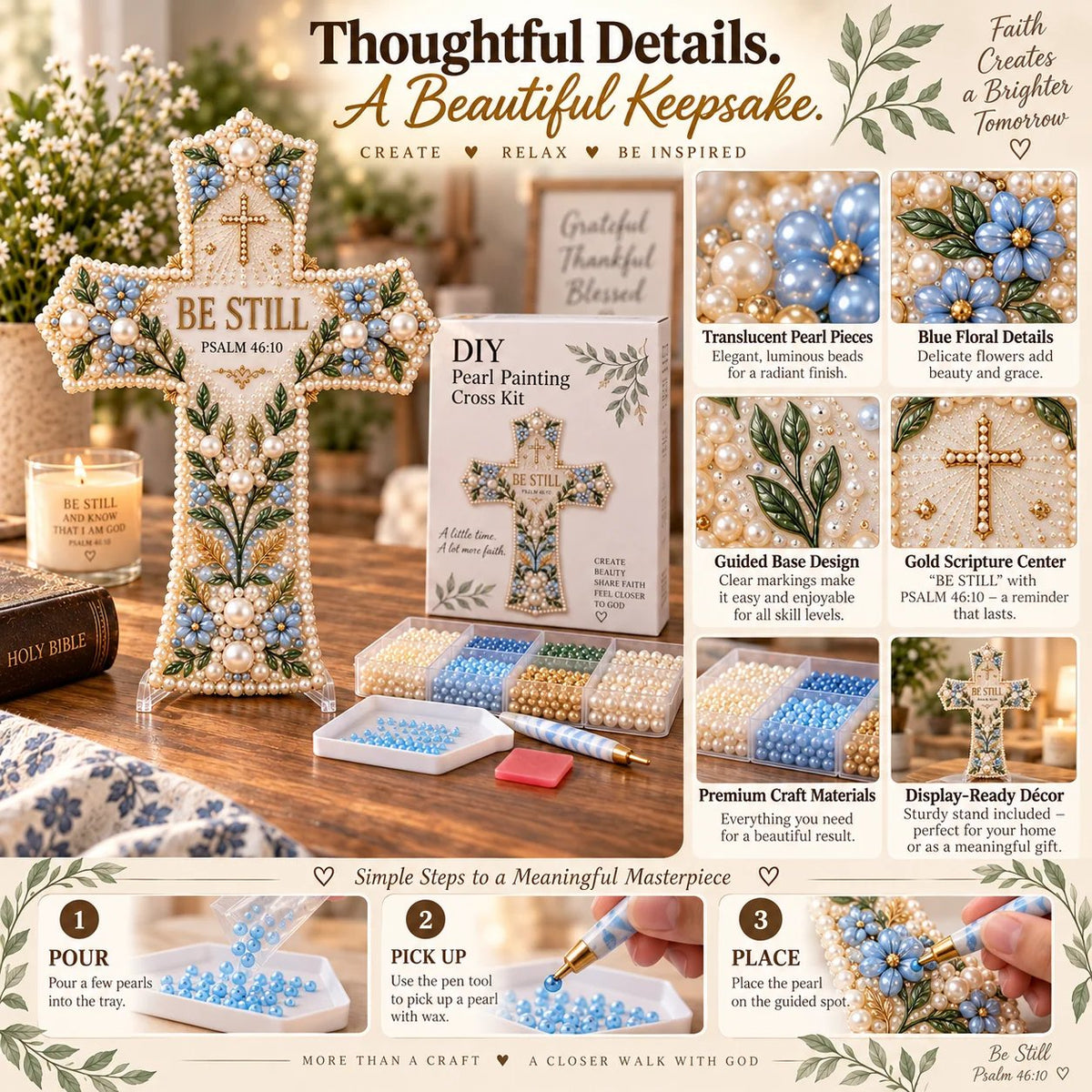 🎄✨ Last Day 49% OFF ✝️ Scripture Cross DIY Kit Collection