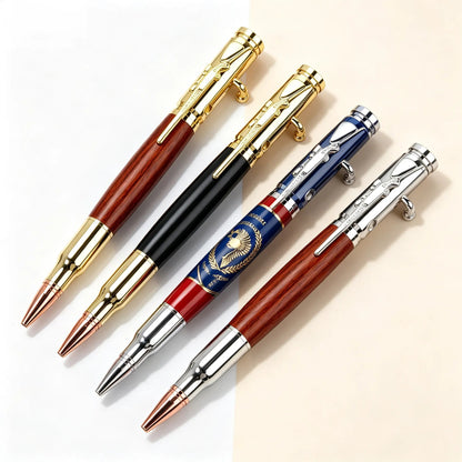 🖊Handcrafted by Jake Wilson🖊 Bolt Action Wooden Bullet Pen | Crafted From Real Wood & Bullet Casing